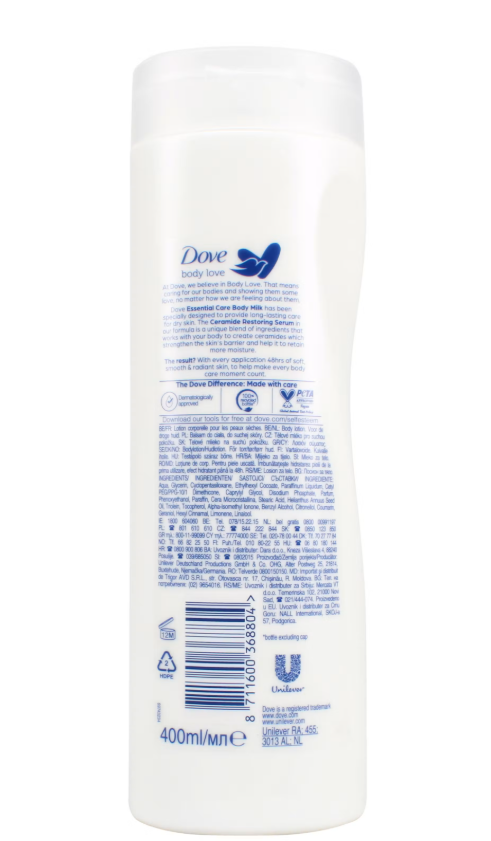 The Dove Essential Care Body Lotion 400ml